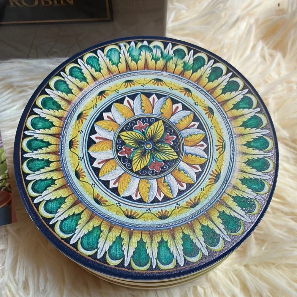 Decorative Coaster Set‎ - Multicolor